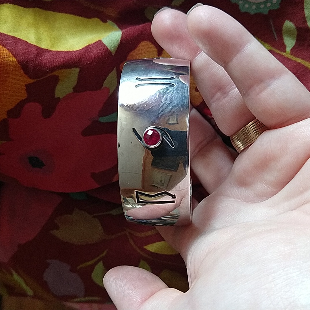 Kathryn Carlyle Gibbs Sterling Silver 925 Bracelet With Gemstones Cuff
